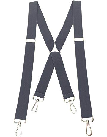 Mens black suspenders